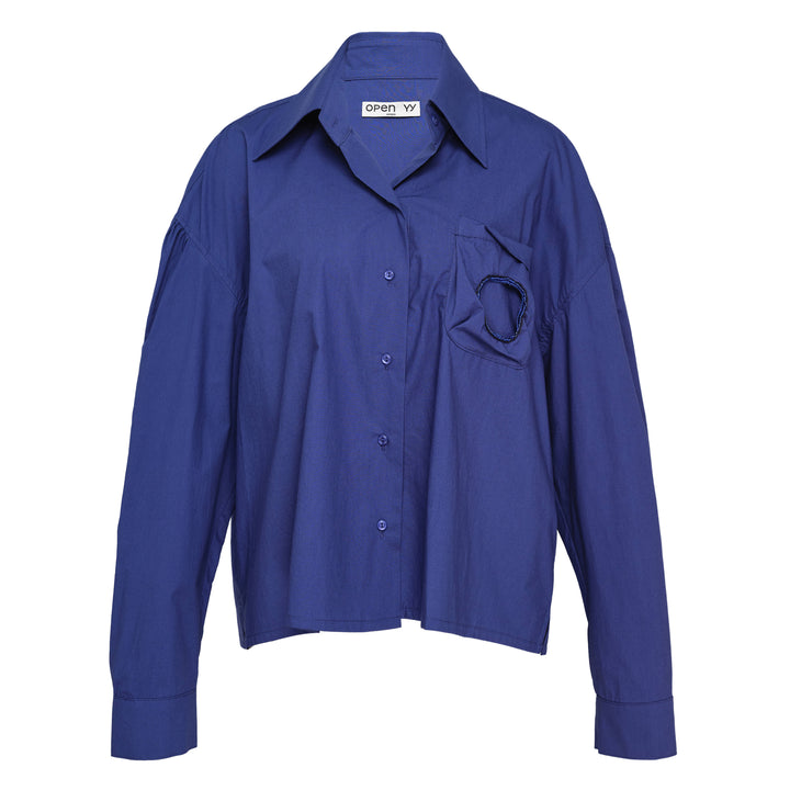 Cotton Bead Pocket Crop Shirt