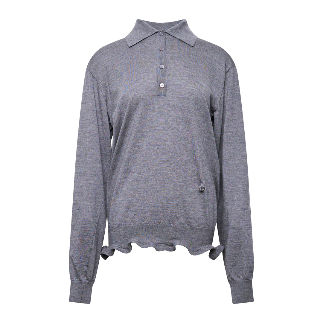 Stella McCartney Lightwool Polo With Frill Detail – Available at Club 21, Official Retailer in Singapore, Malaysia & Thailand with Global Shipping Online