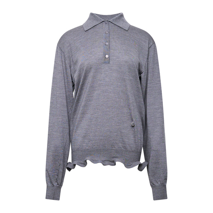 Stella McCartney Lightwool Polo With Frill Detail – Available at Club 21, Official Retailer in Singapore, Malaysia & Thailand with Global Shipping Online
