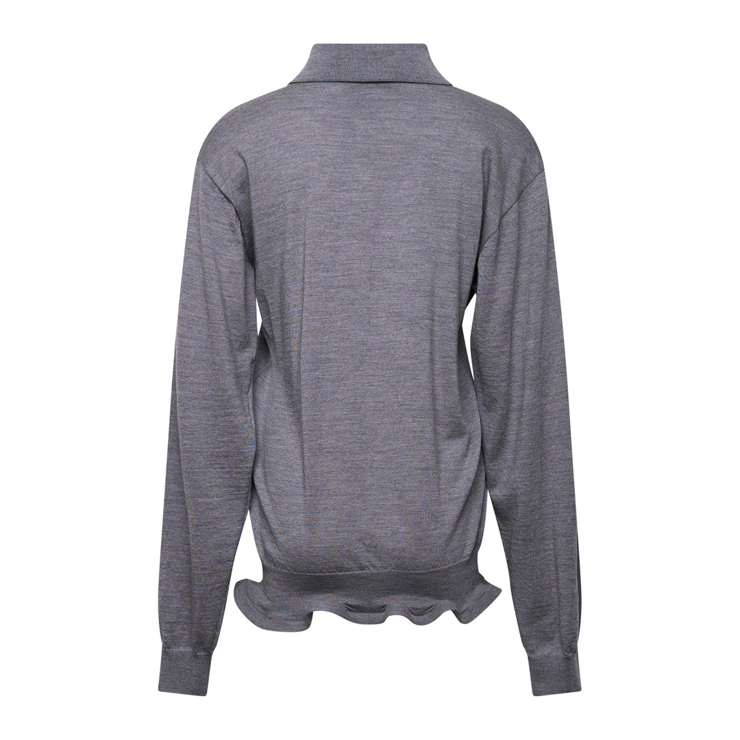 Stella McCartney Lightwool Polo With Frill Detail – Available at Club 21, Official Retailer in Singapore, Malaysia & Thailand with Global Shipping Online