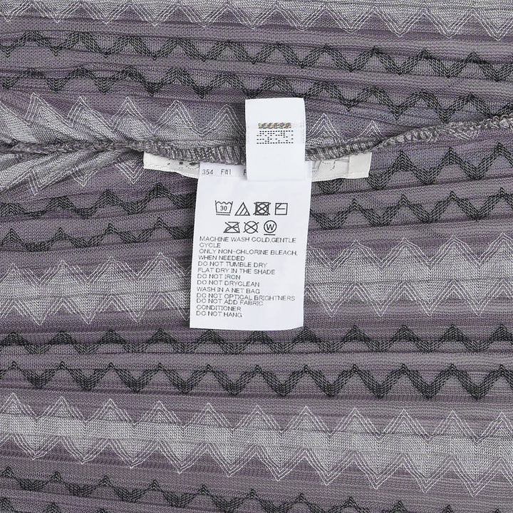 Cotton Zigzag Pleated Pants
