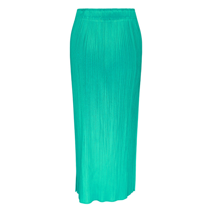 Pleats Please Issey Miyake Monthly Colors May Skirt in cobalt blue — fine-pleated midi skirt with elasticated waistband and side pocket