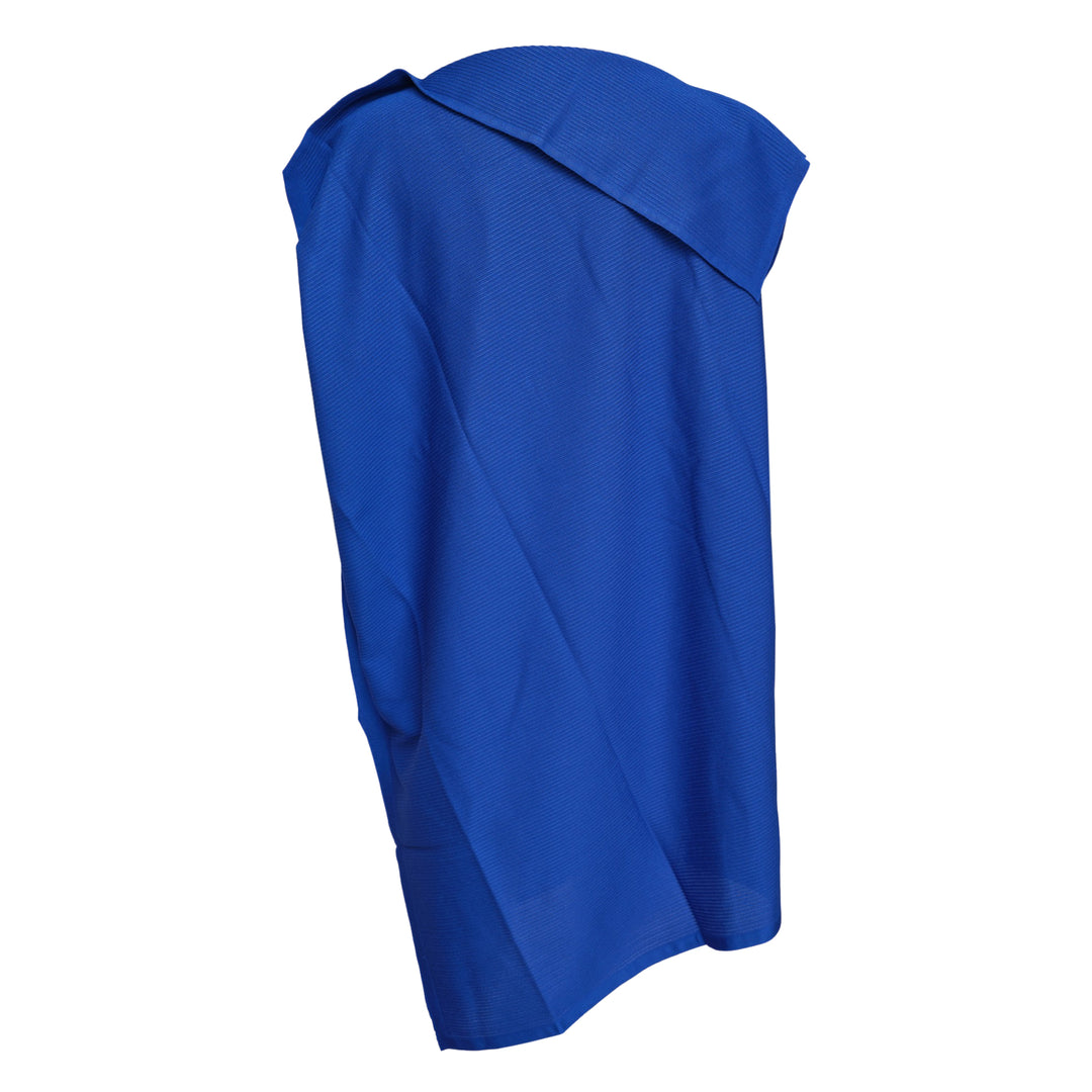 Pleats Please Issey Miyake A-POC Sea Glass Tunic in black with fine pleated texture and asymmetric hemline
