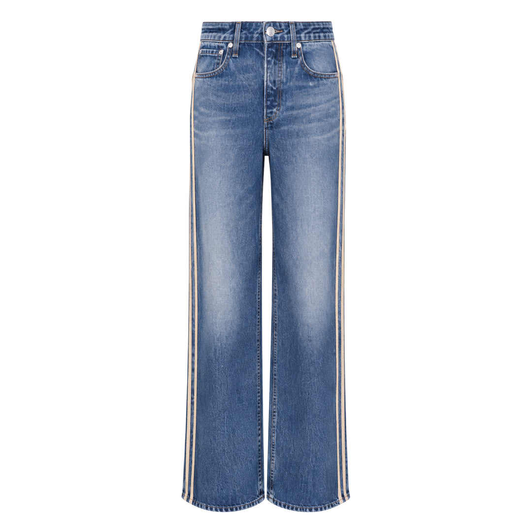 Side Stripe Wide Leg Jeans