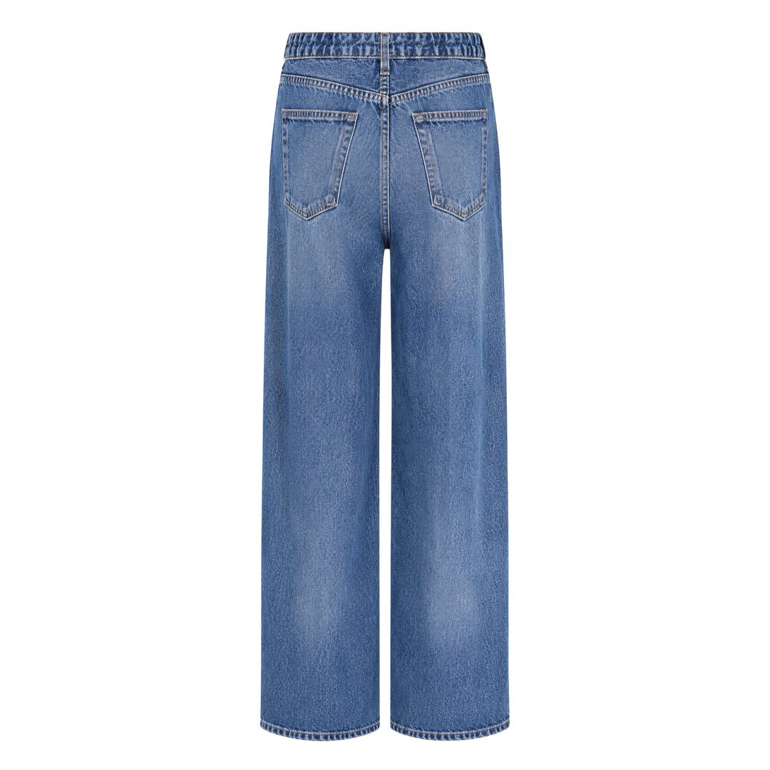 Side Stripe Wide Leg Jeans