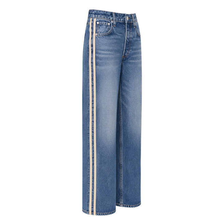 Side Stripe Wide Leg Jeans