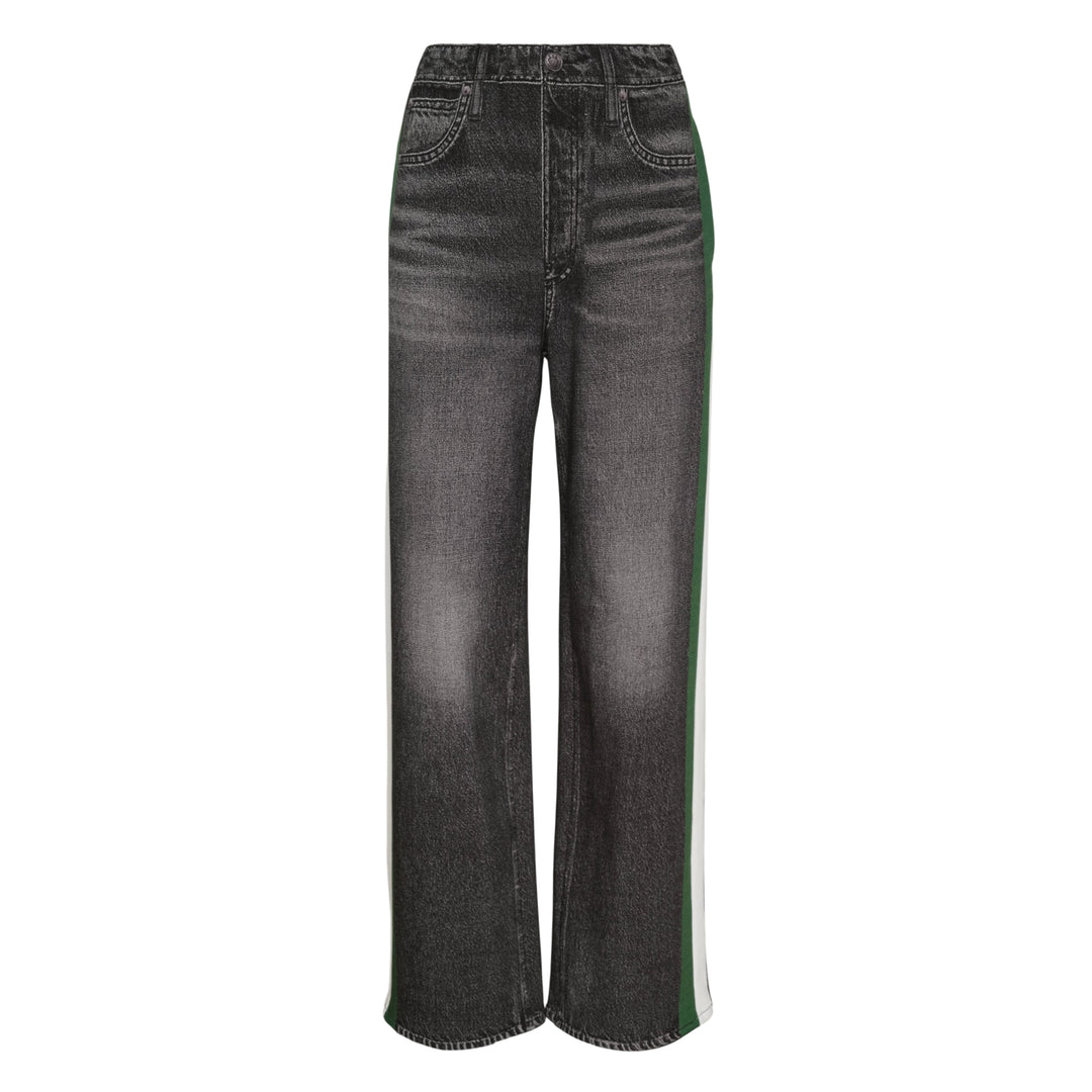 Side Stripe Wide Leg Jeans