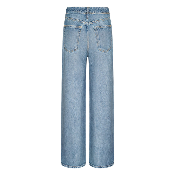 Side Stripe Wide Leg Jeans