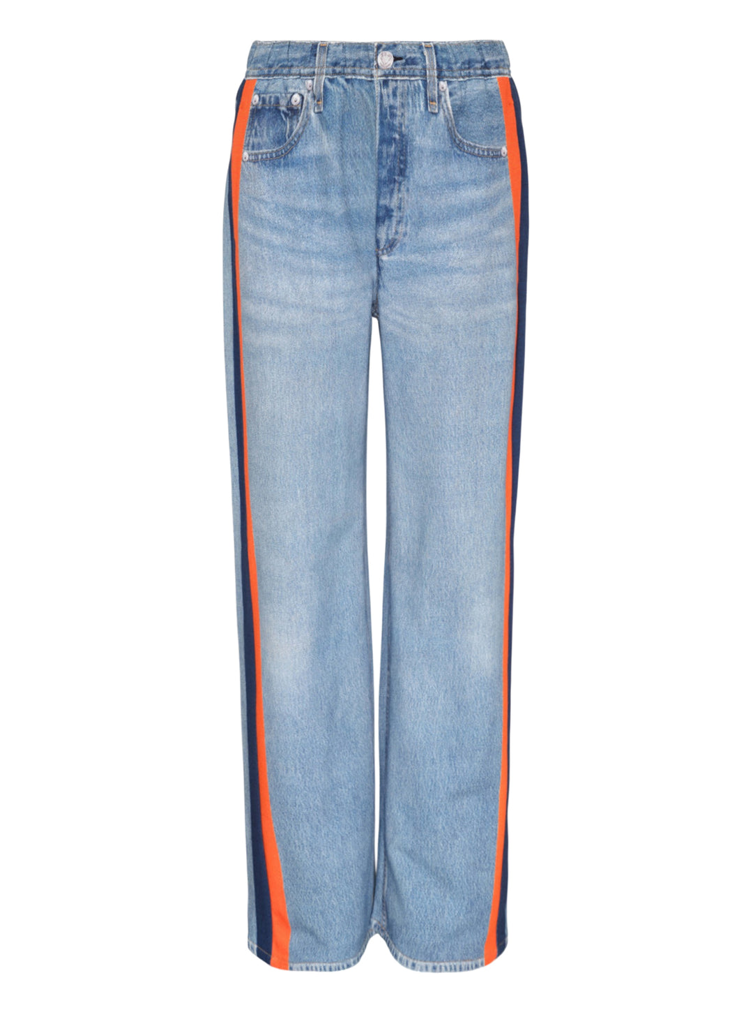 rag & bone Side Stripe Wide Leg Jeans