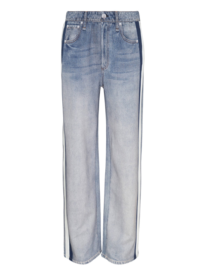 rag & bone Side Stripe Wide Leg Jeans