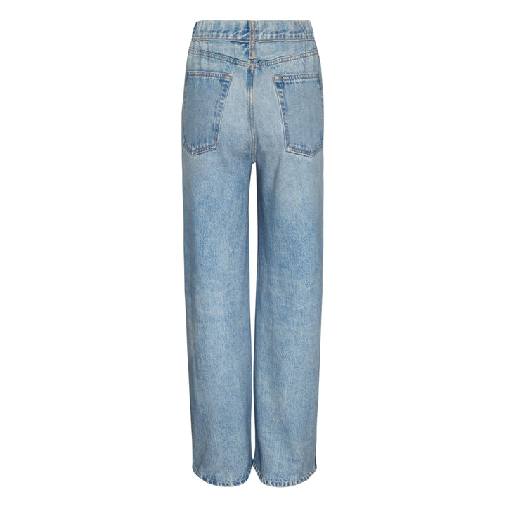 Side Stripe Wide Leg Jeans