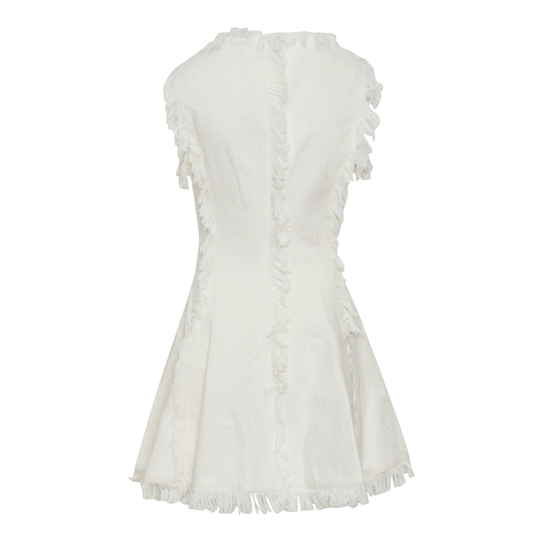 MSGM White Textured Dress – Available at Club 21, Official Retailer in Singapore, Malaysia & Thailand with Global Shipping Online