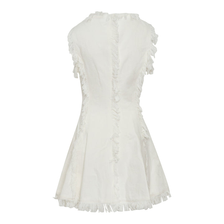 MSGM White Textured Dress – Available at Club 21, Official Retailer in Singapore, Malaysia & Thailand with Global Shipping Online