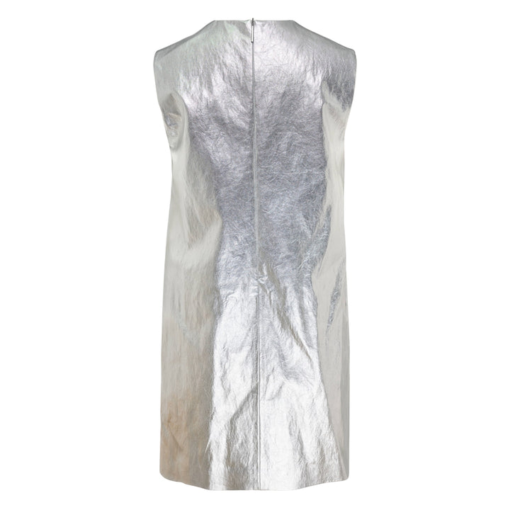 Silver Metallic Shift Dress