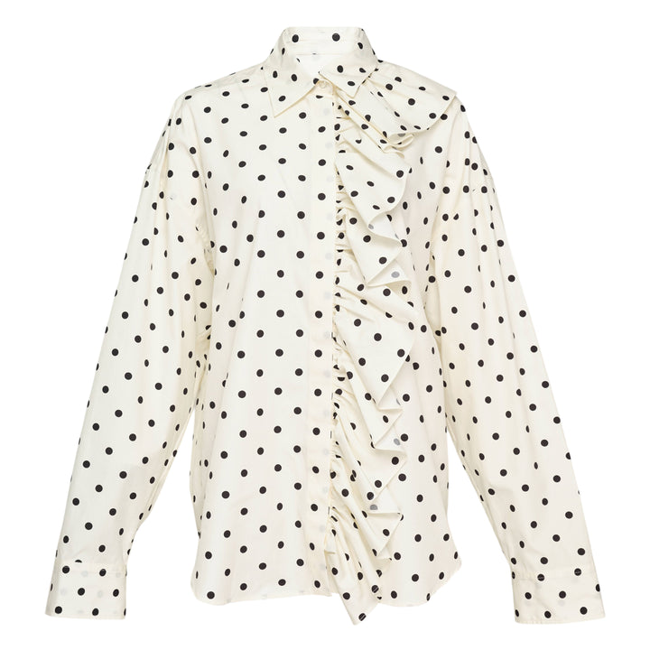 Polka Dot Ruffle Shirt