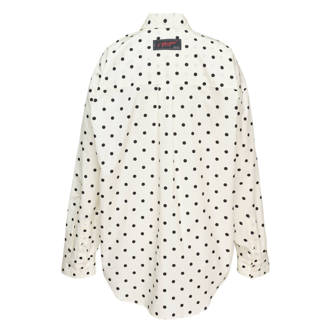 Polka Dot Ruffle Shirt
