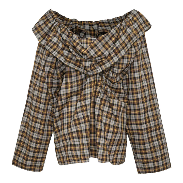 MSGM Plaid Blouse – Available at Club 21, Official Retailer in Singapore, Malaysia & Thailand with Global Shipping Online