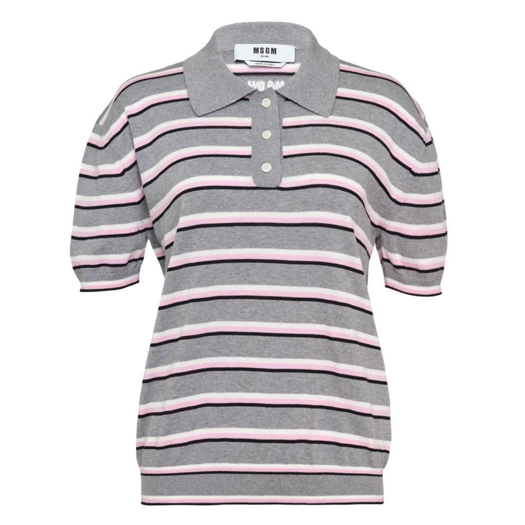 Striped Knit Polo