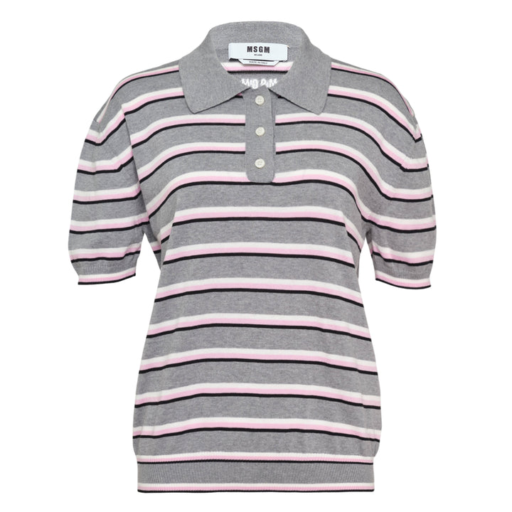 Striped Knit Polo