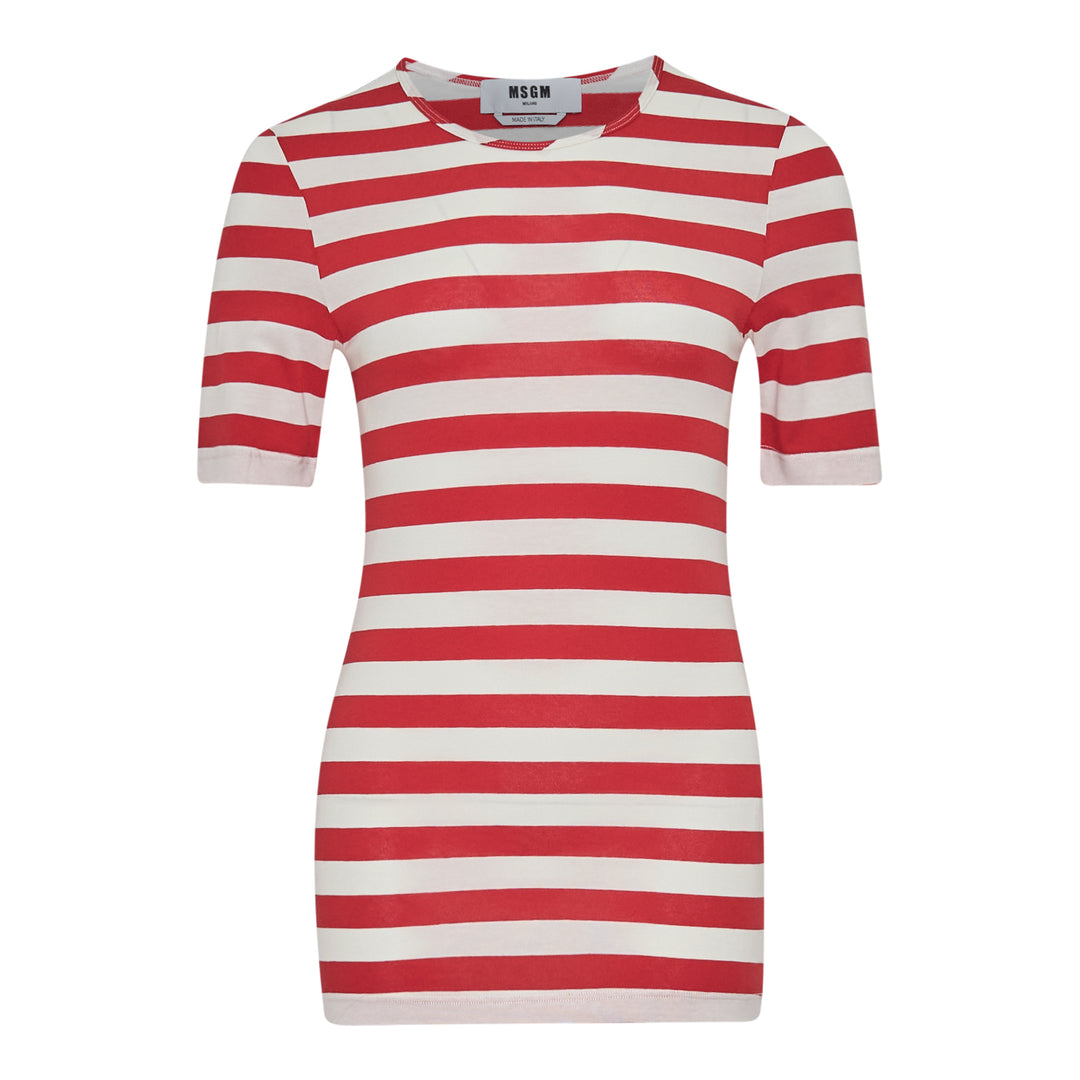 MSGM Striped T-Shirt – Available at Club 21, Official Retailer in Singapore, Malaysia & Thailand with Global Shipping Online