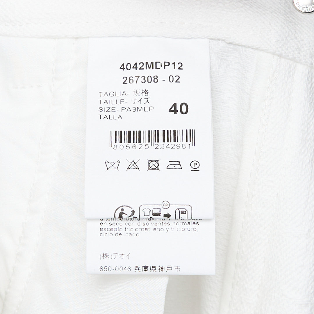 MSGM White Fringe Hem Pants – Available at Club 21, Official Retailer in Singapore, Malaysia & Thailand with Global Shipping Online