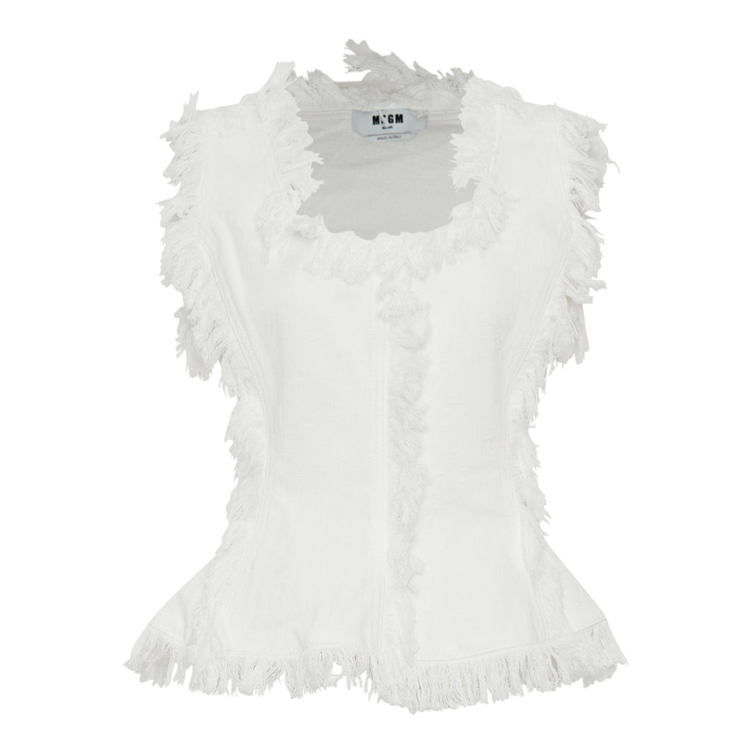 MSGM Fringe Detail Top – Available at Club 21, Official Retailer in Singapore, Malaysia & Thailand with Global Shipping Online