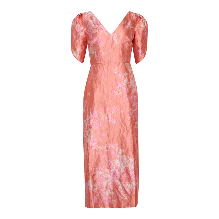 Erdem Floral Print Textured Satin Midi Dress – Available at Club 21, Official Retailer in Singapore, Malaysia & Thailand with Global Shipping Online