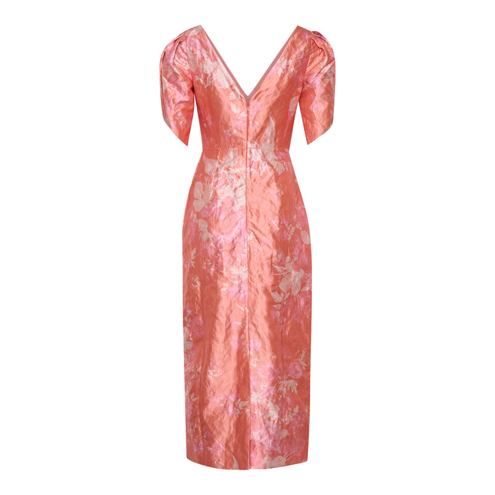 Erdem Floral Print Textured Satin Midi Dress – Available at Club 21, Official Retailer in Singapore, Malaysia & Thailand with Global Shipping Online