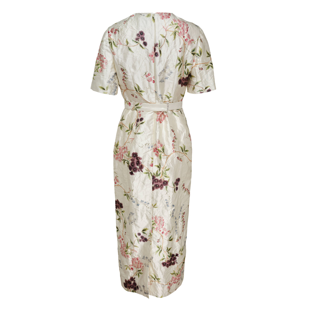 Erdem Floral Print Textured Satin Midi Dress – Available at Club 21, Official Retailer in Singapore, Malaysia & Thailand with Global Shipping Online