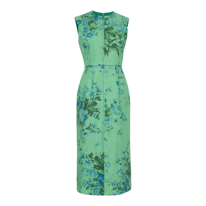 Erdem Floral Print Linen Pencil Midi Dress – Available at Club 21, Official Retailer in Singapore, Malaysia & Thailand with Global Shipping Online