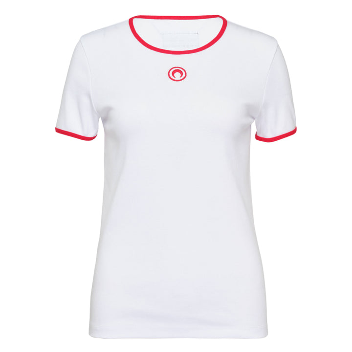 Marine Serre Moon Logo Bicolor Jersey T-Shirt – Available at Club 21, Official Retailer in Singapore, Malaysia & Thailand with Global Shipping Online