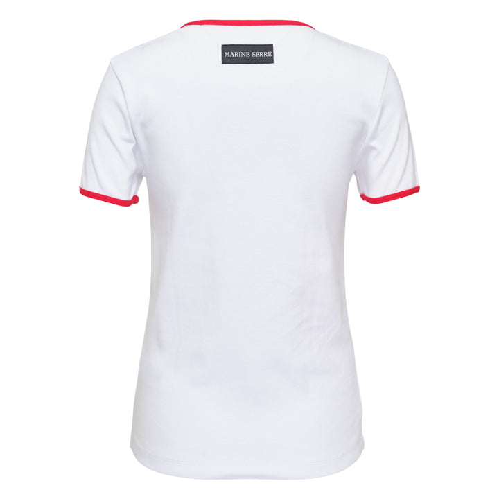 Marine Serre Moon Logo Bicolor Jersey T-Shirt – Available at Club 21, Official Retailer in Singapore, Malaysia & Thailand with Global Shipping Online