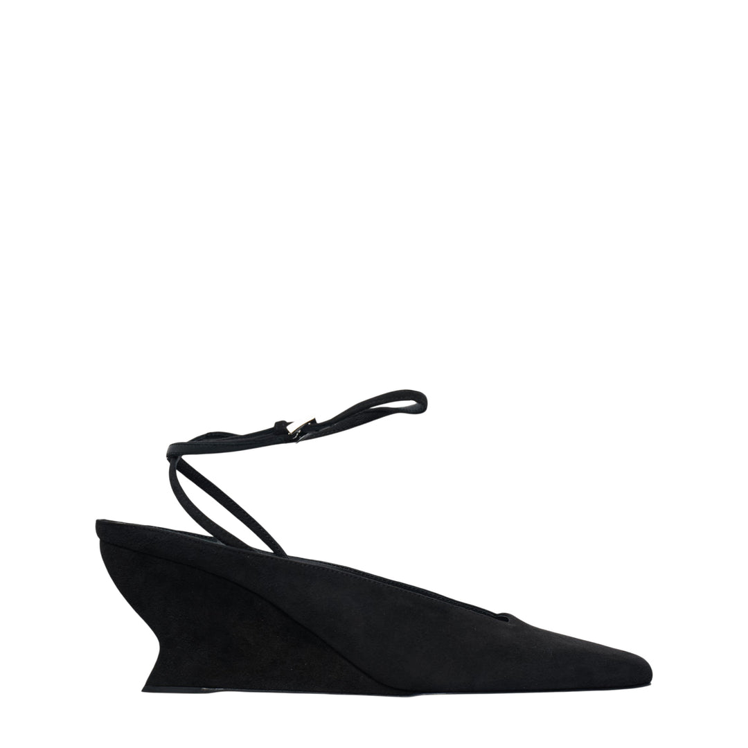 Wave Strap Pumps 60 Suede Goat