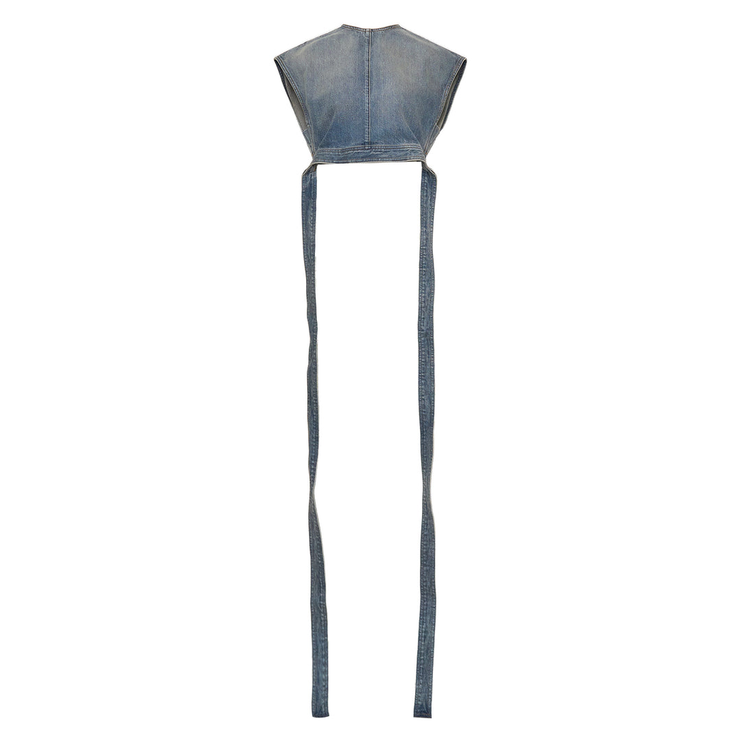 ALAIA Belted Top Japanese Denim – Available at Club 21, Official Retailer in Singapore, Malaysia & Thailand with Global Shipping Online