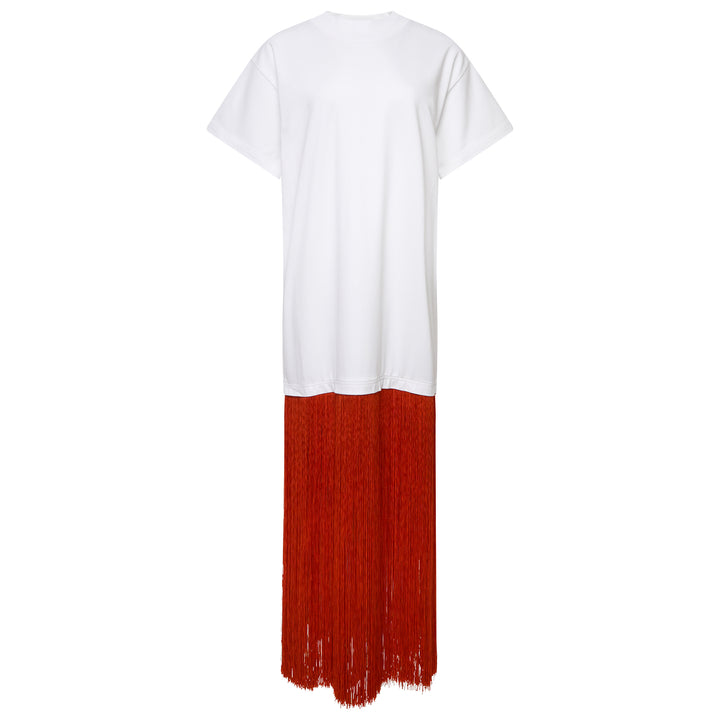 ALAIA Fringed Cotton T-Shirt – Available at Club 21, Official Retailer in Singapore, Malaysia & Thailand with Global Shipping Online