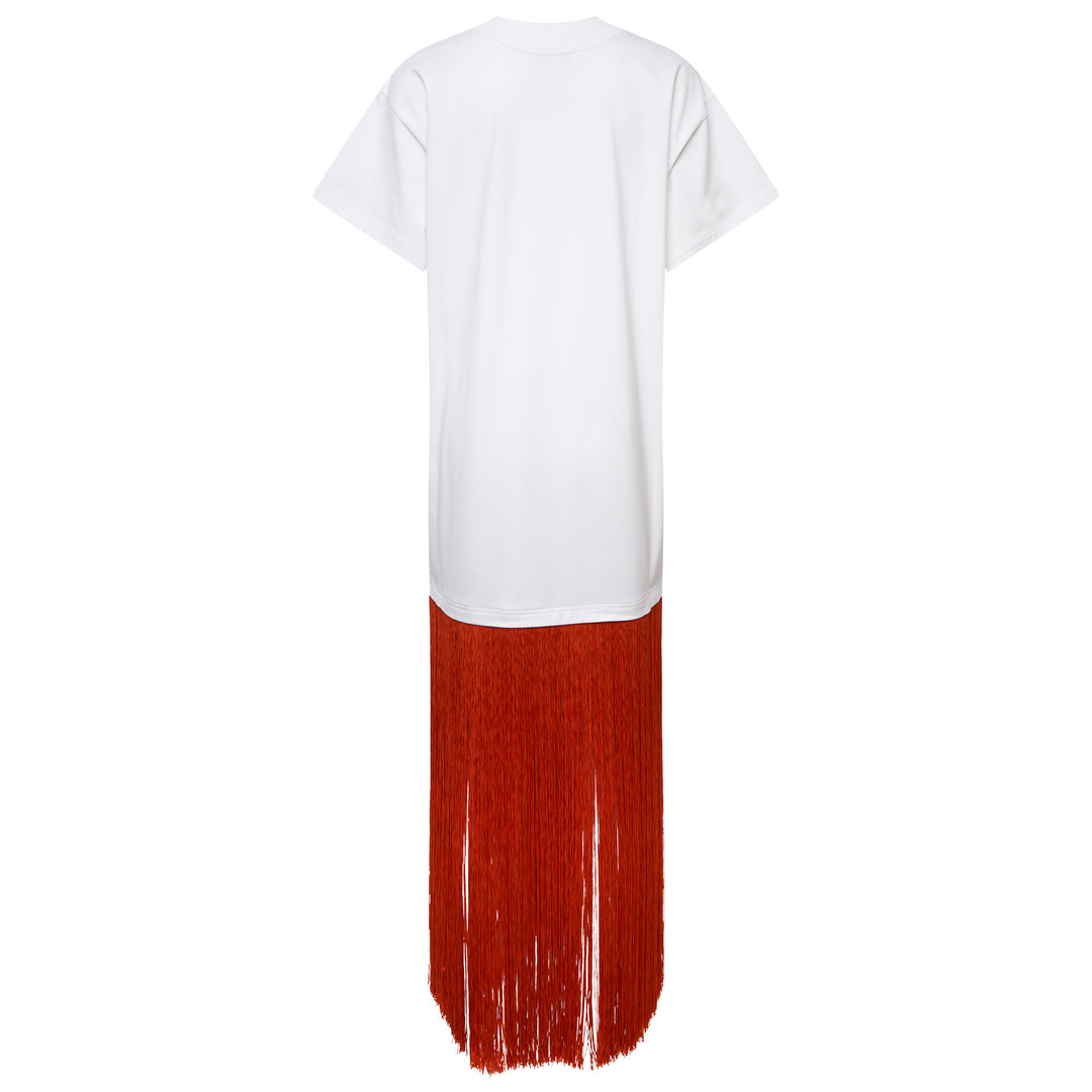 ALAIA Fringed Cotton T-Shirt – Available at Club 21, Official Retailer in Singapore, Malaysia & Thailand with Global Shipping Online