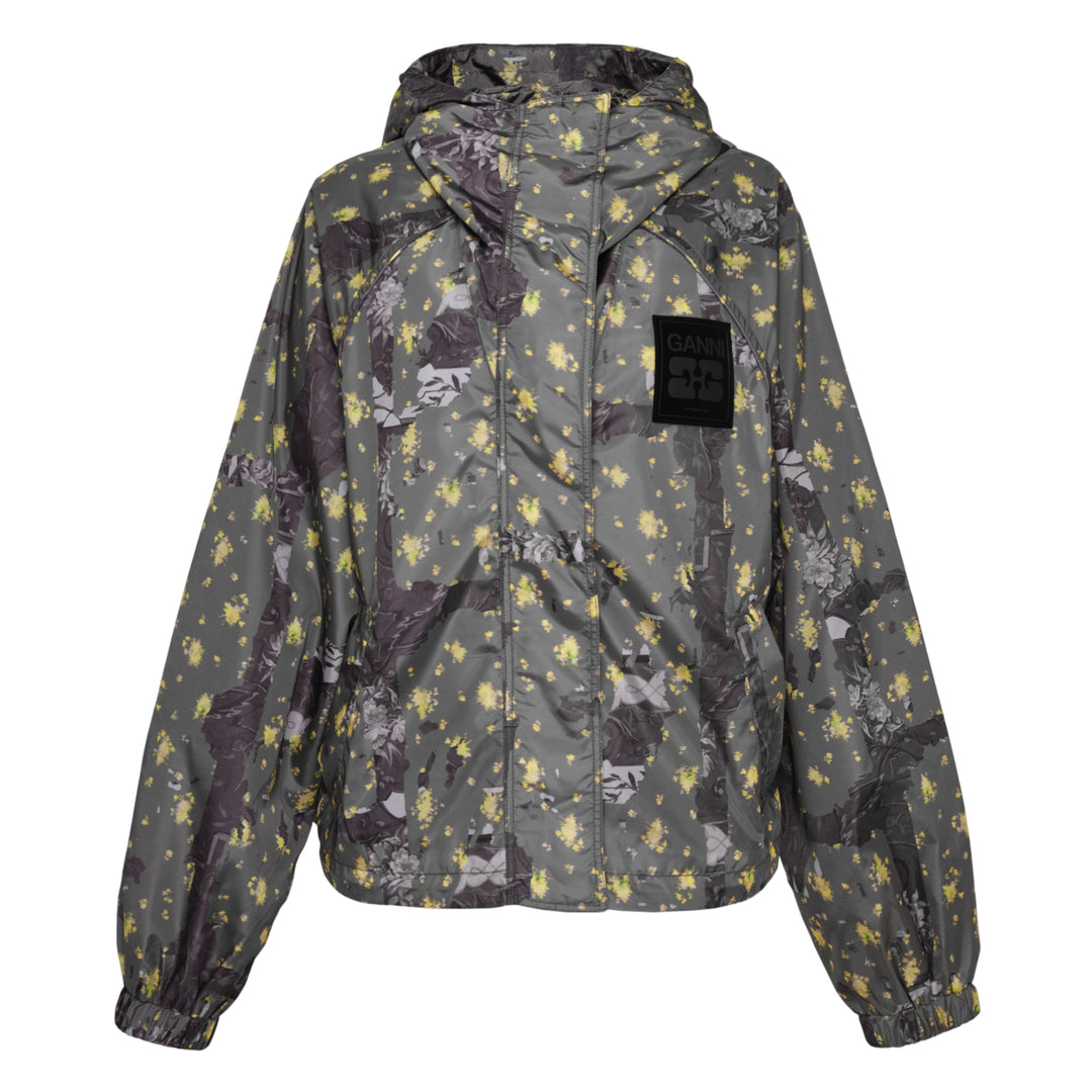 GANNI Printed Flyweight Nylon Hooded Blouson – Available at Club 21, Official Retailer in Singapore, Malaysia & Thailand with Global Shipping Online