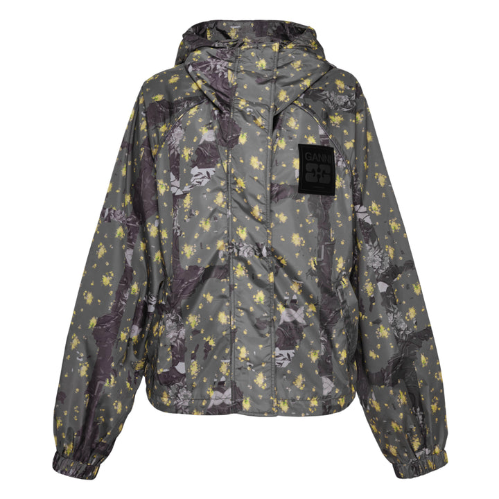 GANNI Printed Flyweight Nylon Hooded Blouson – Available at Club 21, Official Retailer in Singapore, Malaysia & Thailand with Global Shipping Online