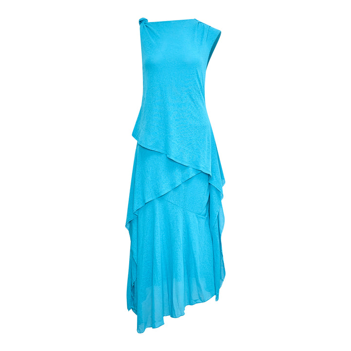 GANNI Marl Mesh Draped Knot Detail Dress – Available at Club 21, Official Retailer in Singapore, Malaysia & Thailand with Global Shipping Online