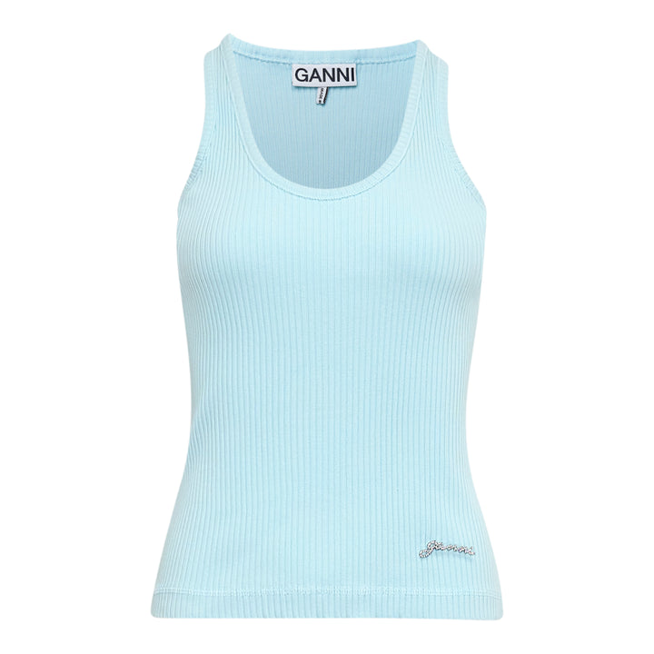 GANNI Heavy Cotton Rib Tank Top – Available at Club 21, Official Retailer in Singapore, Malaysia & Thailand with Global Shipping Online