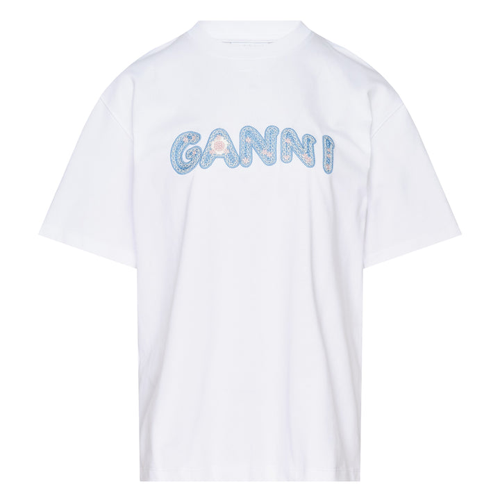 GANNI Heavy Cotton Jersey Relaxed Fit Tee – Available at Club 21, Official Retailer in Singapore, Malaysia & Thailand with Global Shipping Online