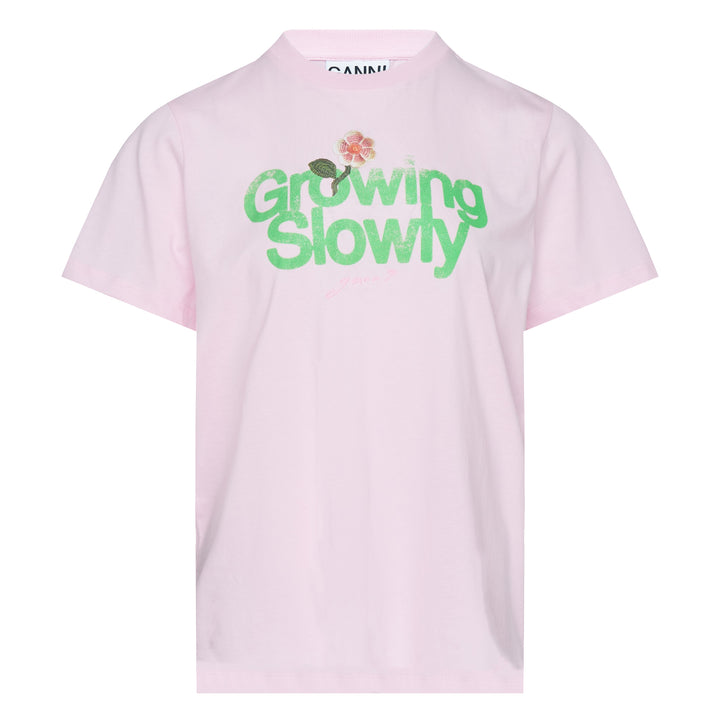 GANNI Growing Slowly Cotton Jersey Tee – Available at Club 21, Official Retailer in Singapore, Malaysia & Thailand with Global Shipping Online