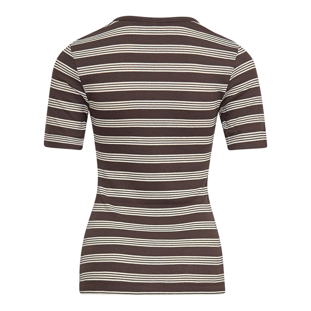 GANNI Soft Cotton Rib Short Sleeve T-Shirt – Available at Club 21, Official Retailer in Singapore, Malaysia & Thailand with Global Shipping Online