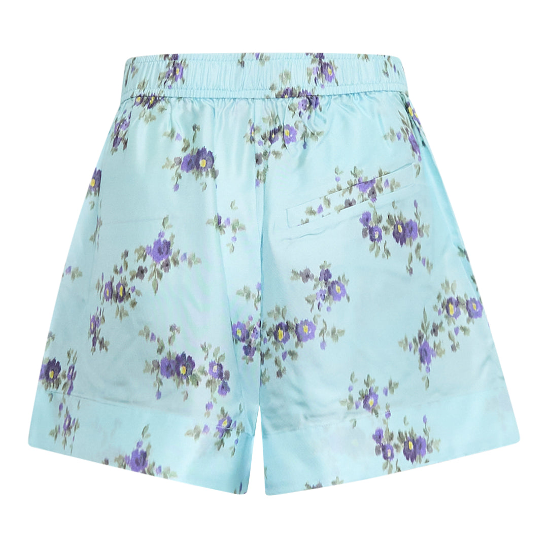GANNI Printed Silk Twill Elasticated Shorts – Available at Club 21, Official Retailer in Singapore, Malaysia & Thailand with Global Shipping Online