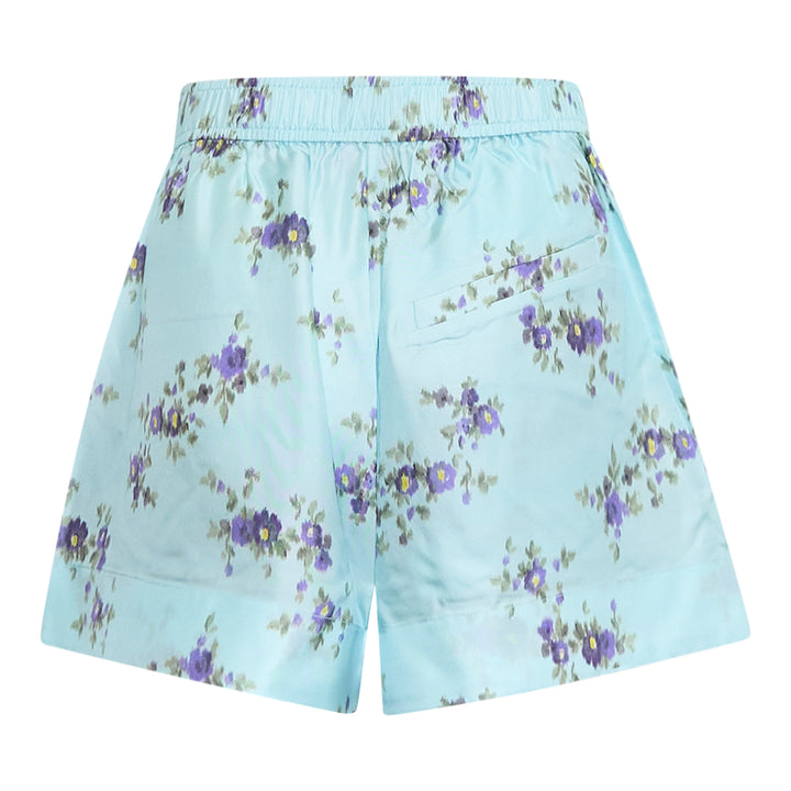 GANNI Printed Silk Twill Elasticated Shorts – Available at Club 21, Official Retailer in Singapore, Malaysia & Thailand with Global Shipping Online