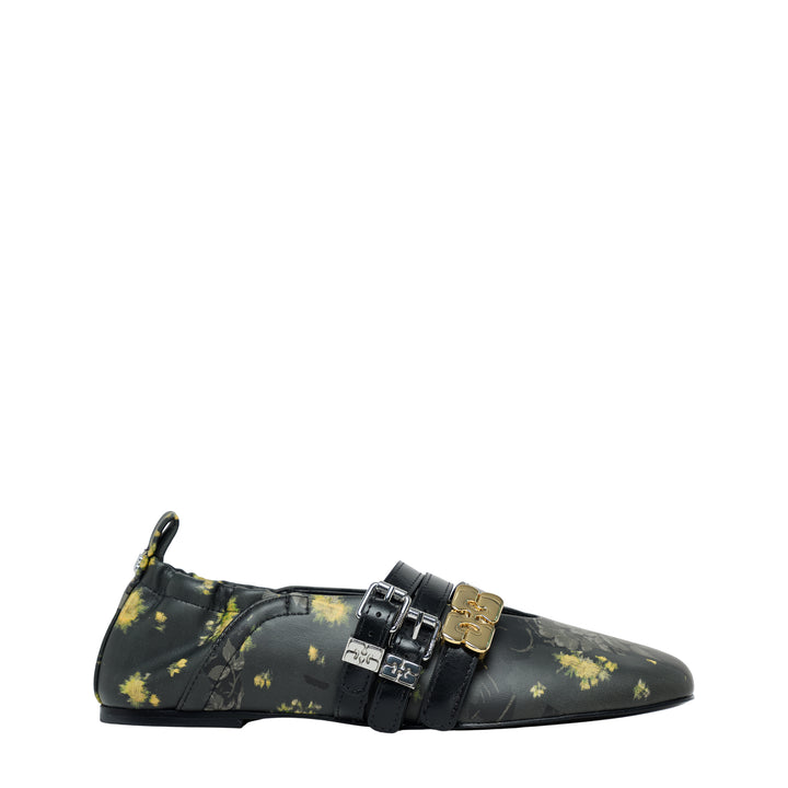 GANNI Sue Triple Ballerina Printed – Available at Club 21, Official Retailer in Singapore, Malaysia & Thailand with Global Shipping Online