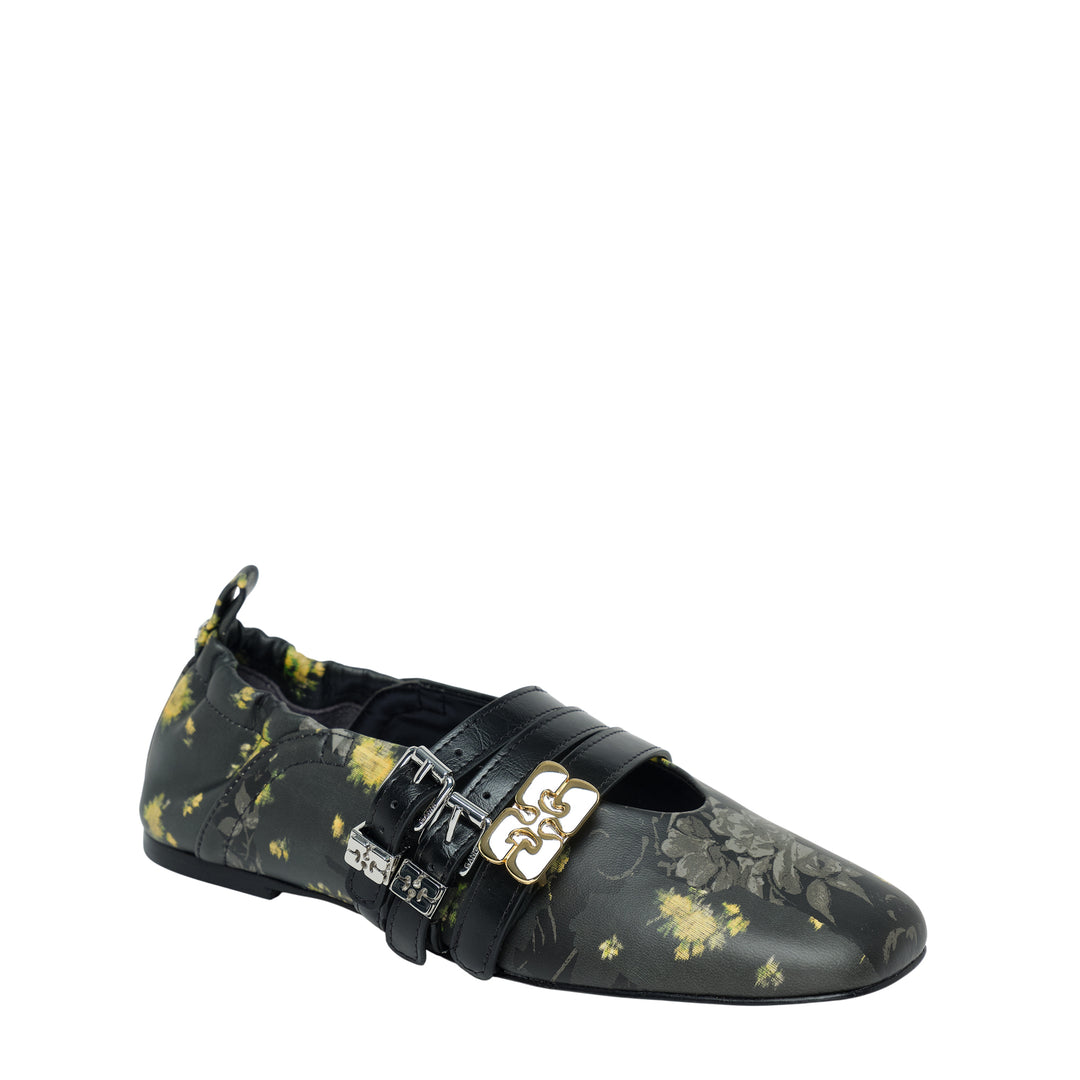 GANNI Sue Triple Ballerina Printed – Available at Club 21, Official Retailer in Singapore, Malaysia & Thailand with Global Shipping Online