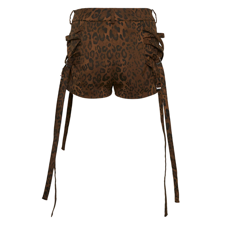 Grace Elwood Side Strap Detail Leopard Shorts – Available at Club 21, Official Retailer in Singapore, Malaysia & Thailand with Global Shipping Online