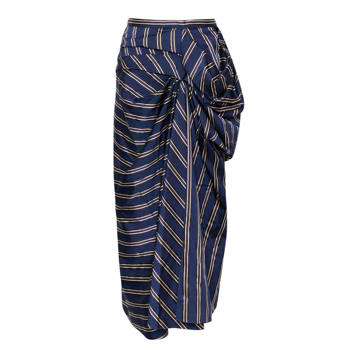 Biyan Stripe Cotton Silk Drape Skirt – Available at Club 21, Official Retailer in Singapore, Malaysia & Thailand with Global Shipping Online