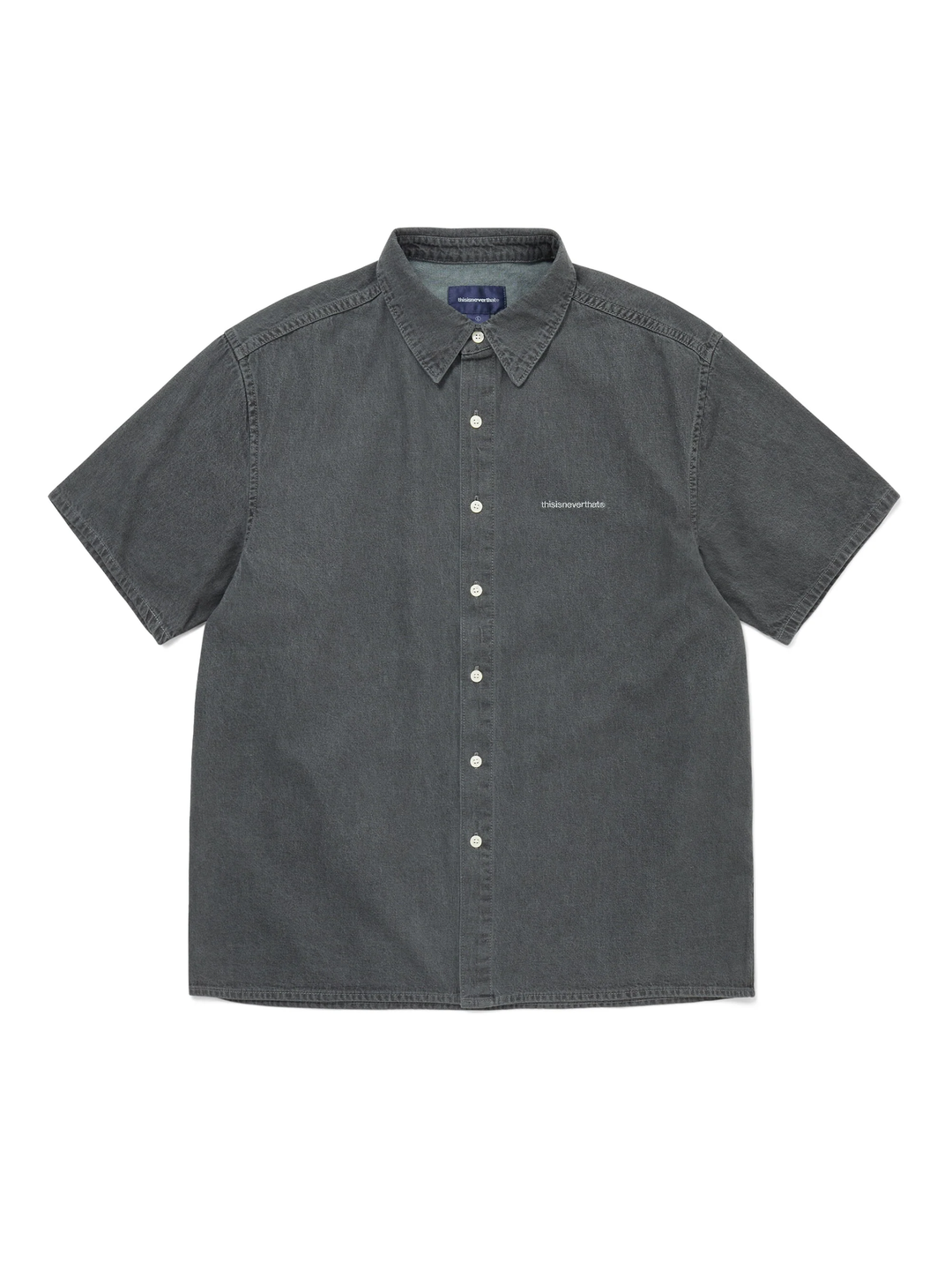 Washed Denim Short Sleeve Shirt